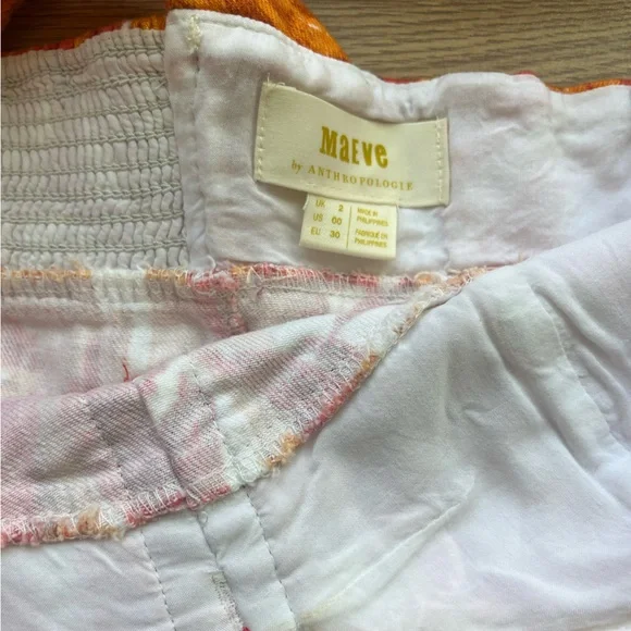 Maeve Shirt Womens Banana Print Cross Back Tank Cami Size 00 Boho Tropical - Picture 8 of 10